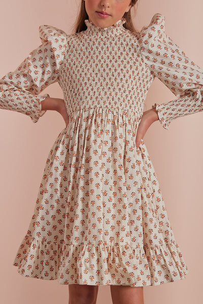 PETITE AMALIE BODICE CORD SMOCKED DRESS – BellaKidsNY