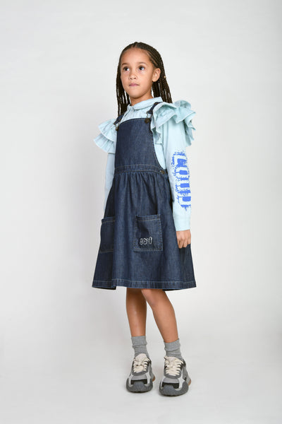 white christmas dresses Loud Apparel Light Grey Washed Enjoy A-line Dress
