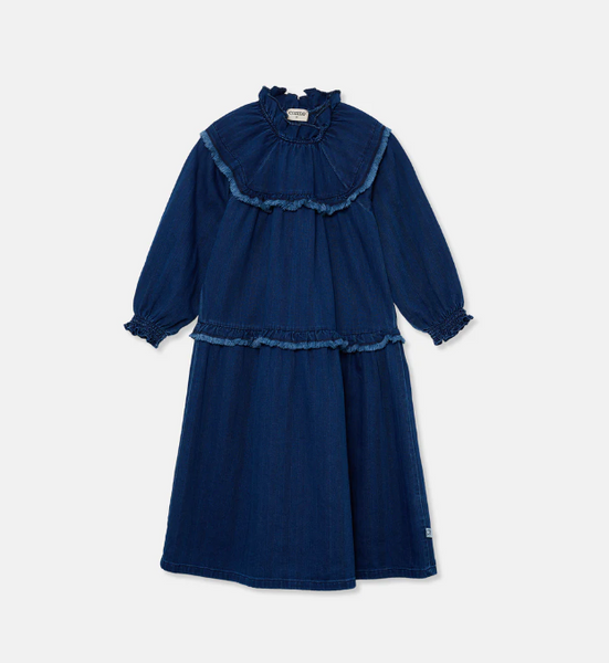 My Little Cozmo Blue Denim Layered Dress My Little Cozmo Blue Denim Layered Dress