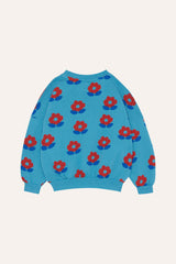 The Campamento Blue Big Flowers Sweatshirt