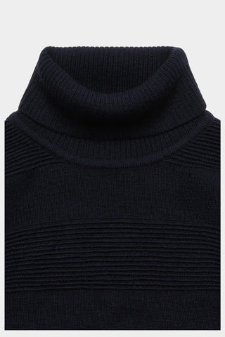 Fub Navy Turtleneck Knit Sweater