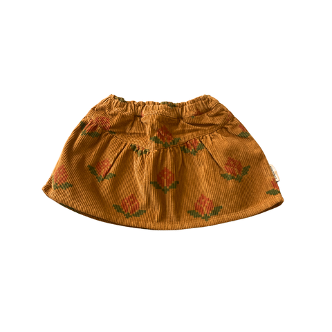 Piupiuchick Big Flowers Camel Skirt