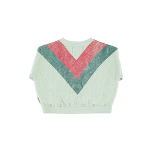 Piupiuchick Mint Green Multicolor Triangle Print Sweatshirt
