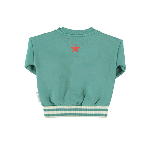 Piupiuchick Green Infant Here We Go Sweatshirt