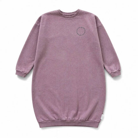 PIUPIUCHICK DUSTY ROSE WORDED SWEATSHIRT DRESS