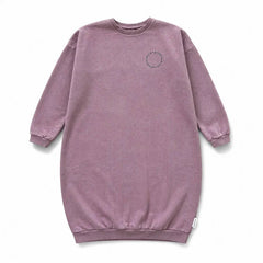 PIUPIUCHICK DUSTY ROSE WORDED SWEATSHIRT DRESS