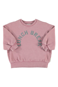 PIUPIUCHICK DUSTY ROSE WORDED SWEATSHIRT
