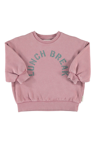 PIUPIUCHICK DUSTY ROSE WORDED SWEATSHIRT