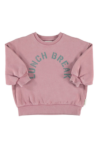 PIUPIUCHICK DUSTY ROSE WORDED SWEATSHIRT