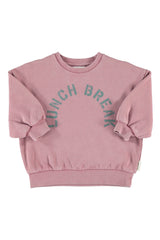 PIUPIUCHICK DUSTY ROSE WORDED SWEATSHIRT