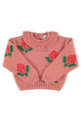 Piupiuchick Pink Flower Sweater