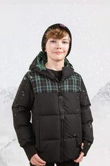 Ellabee Black Green Plaid Oliver Down Jacket