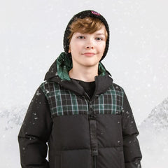 Ellabee Black Green Plaid Oliver Down Jacket