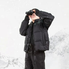 Ellabee Black Green Plaid Oliver Down Jacket