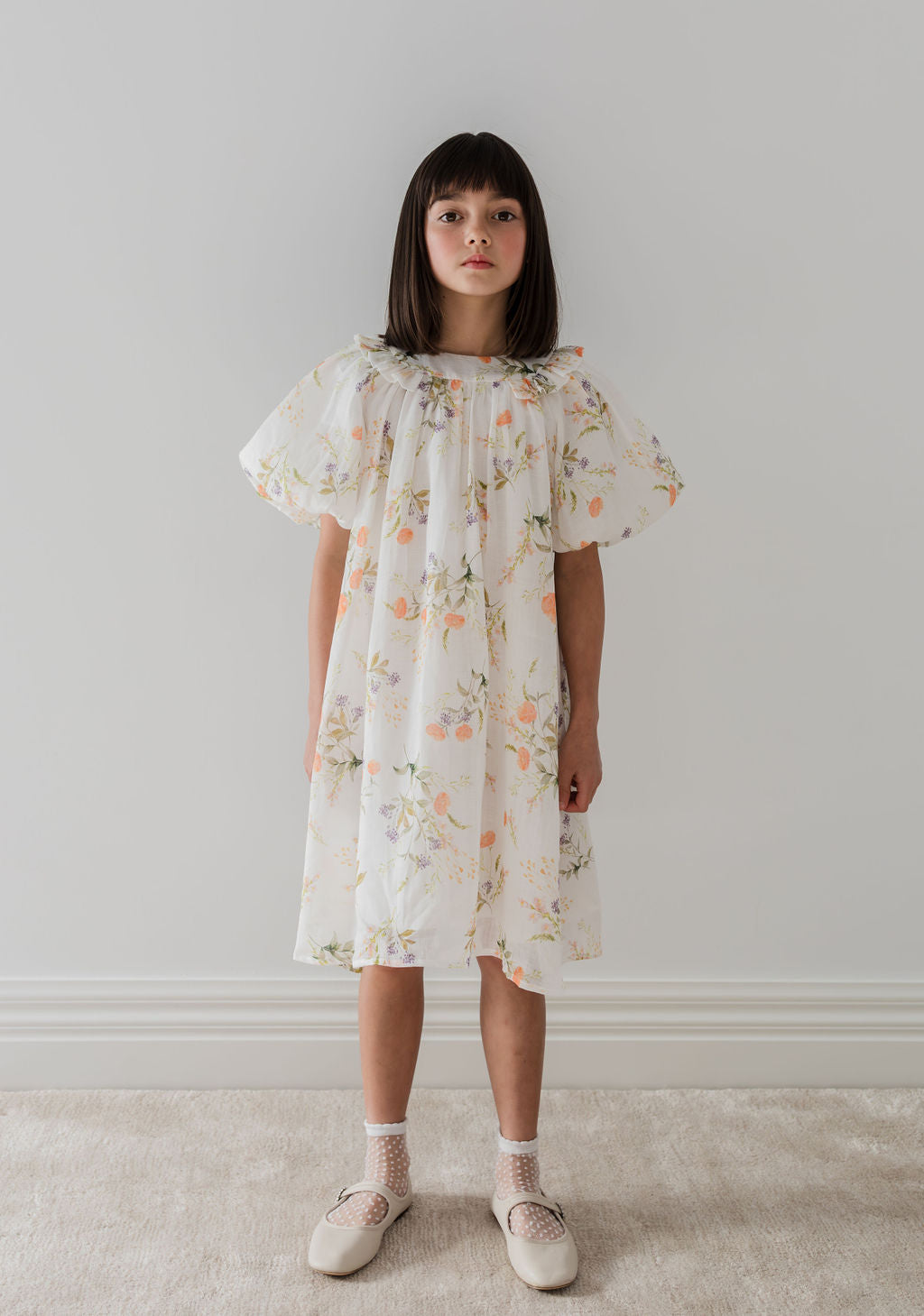 Petite Amalie Summer Bouquet Linen Smock Dress BellaKidsNY Petite Amalie Summer Bouquet Linen Smock Dress BellaKidsNY