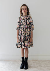 Petite Amalie Romantic Floral Print Cord Dress