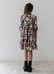 Petite Amalie Romantic Floral Print Cord Dress