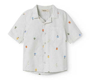MarMar Beige Fruit Embroided Tage Shirt