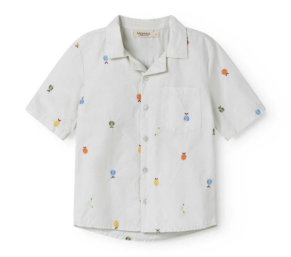 MarMar Beige Fruit Embroided Tage Shirt