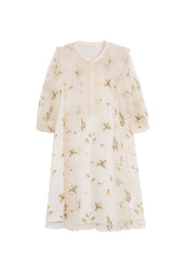 JNBY OFF WHITE PATTERN DRSS