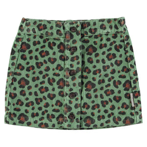 Piupiuchick Green Animal Print Knee Length Skirt