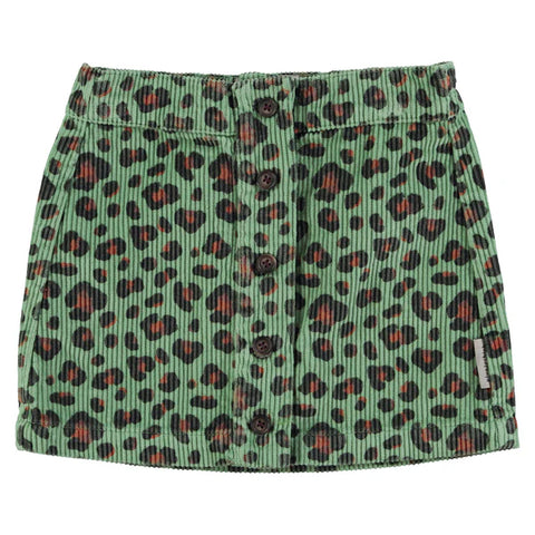 Piupiuchick Green Animal Print Knee Length Skirt