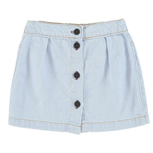 Piupiuchick Knee-Lengh Skirt Light Blue Soft Denim