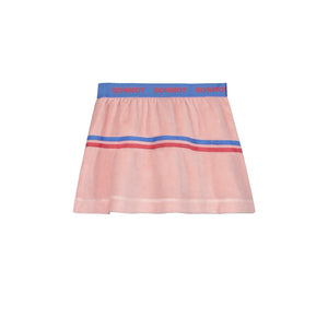 BONMOT DUSTY PINK 2 STRIPE VELVET SKIRT