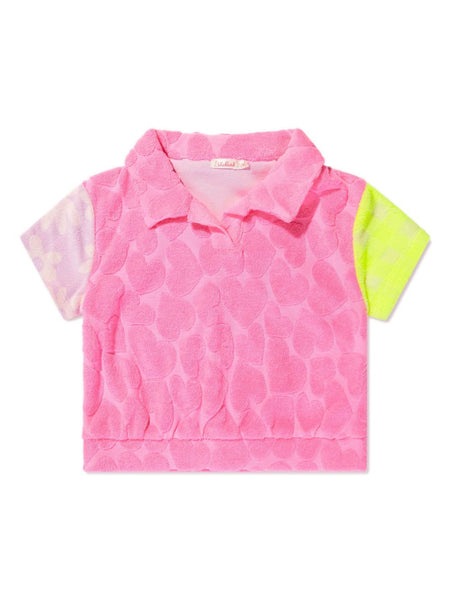 BILLIEBLUSH ALL OVER HEARTS MIXED PRINT SHORT TERRY SET