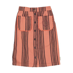 Piupiuchick Pink Striped Knee Length Skirt