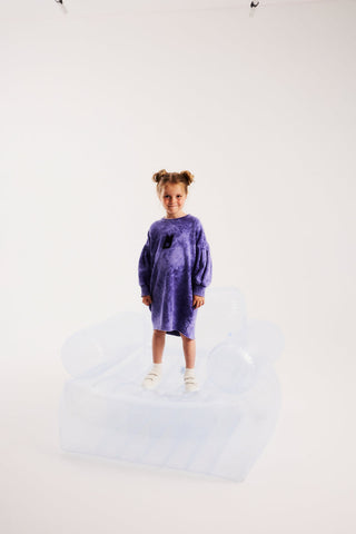 Minikid Acid Purple Balloon Dress