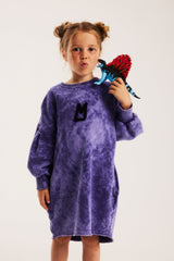 Minikid Acid Purple Balloon Dress