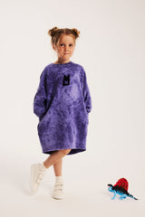 Minikid Acid Purple Balloon Dress
