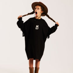 Minikid Black Fringe Dress