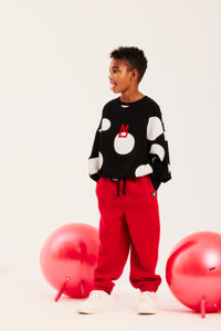 Minikid Black & White Dots Sweatshirt