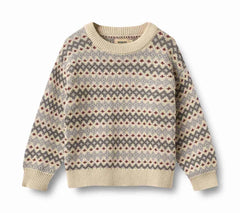 Wheat Flint Jacquard Harlow Sweater