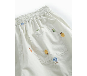 MarMar Beige Fruit Embroided Tage Pinon Set