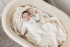 TRICOT CROCHET EMBROIDERED FLORAL SET