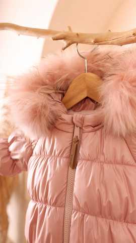 Mantel Pink Fully Gathered Baby Bunting