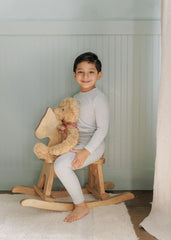 Embroidered  Blue Velour Collar Set