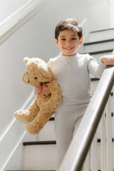 Embroidered  Blue Velour Collar Set