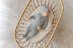 Elys And Co Light Blue Velour Stripe Take Me Home Set