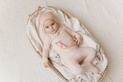 Elys And Co Light Pink Velour Stripe Take Me Home 3PC Set