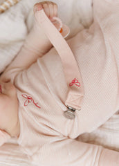 Elys And Co Light Pink Velour Stripe Take Me Home 3PC Set