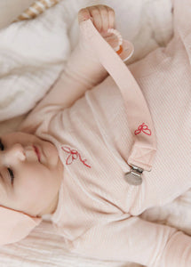 Elys And Co Light Pink Velour Stripe Take Me Home 3PC Set