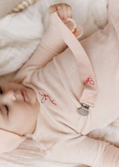 Elys And Co Light Pink Velour Stripe Take Me Home 3PC Set