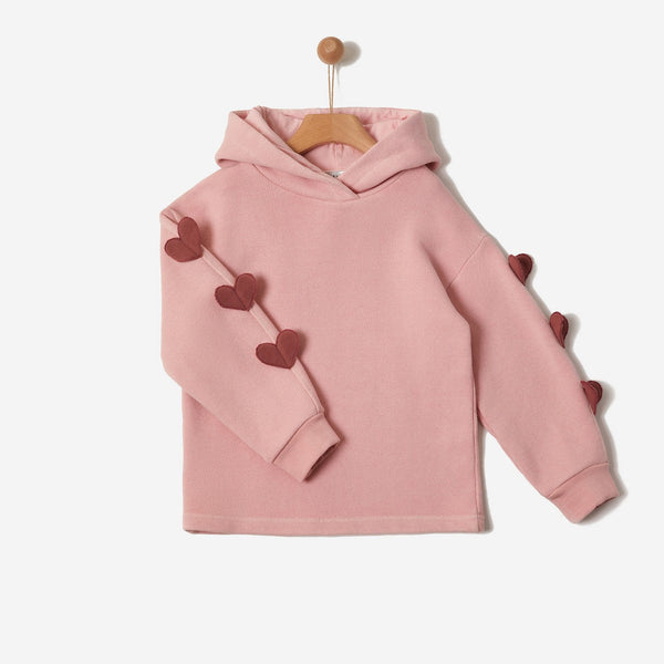 YELL-OH PINK SWEATER WITH HOOD