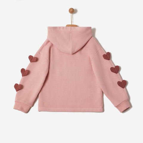 YELL-OH PINK SWEATER WITH HOOD