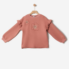 YELL-OH ROSE FRILLED SWEATER