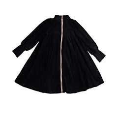 Birnham On The Sea Black Zipper Swing Dress